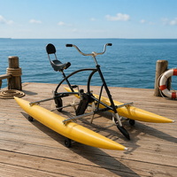 Vélo aquatique gonflable pour adultes et enfants, bateau à pédales flottant stable, excellente activité aquatique familiale