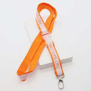 Promotional Gift Office School Event Custom Woven Label Logo Detachable Breakaway Clasp Mobile Phone Lanyard - Product Image 4