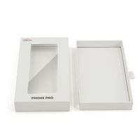 Boîte à tiroirs en papier personnalisée avec fenêtre transparente pour l'emballage de cas de téléphone Boîte de couverture de téléphone portable de luxe Fournisseur en gros