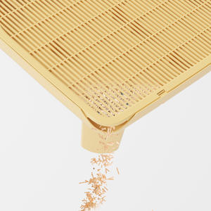 Tapis <span class=keywords><strong>anti</strong></span>-éclaboussures double couche carré en plastique pour litière de chat, durable, grande capacité 20L, facile à nettoyer - Product Image 2