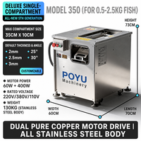 Machine à trancher la viande de poisson, machine électrique à découper le poisson congelé, machine électrique à fileter le poisson