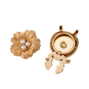 JINYU Copribottoni Decorativi in Metallo di Lusso <span class=keywords><strong>per</strong></span> Donna, Copribottoni <span class=keywords><strong>per</strong></span> <span class=keywords><strong>Camicie</strong></span> in Ottone Senza Nichel - Product Image 5