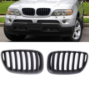 Grilles de calandre avant noires mates côté gauche et droit, couleur M, compatibles avec BMW E53 X5 4 portes SUV Sport Utility 2004 2005 2006 - Product Image 1