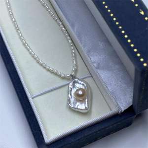 Collier de perles d'eau douce Zhuji, nouveau design créatif unique et ludique, avec pochette et perle d'œuf - Product Image 3