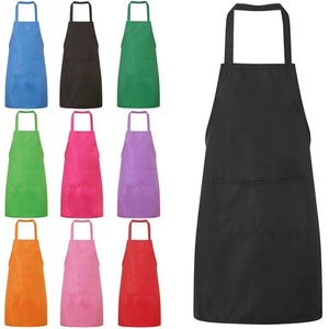 Delantales largos de alta calidad al por mayor delantales sin mangas de <span class=keywords><strong>camarero</strong></span> personalizados con bordado personalizado o logotipo de impresión para limpieza - Product Image 1