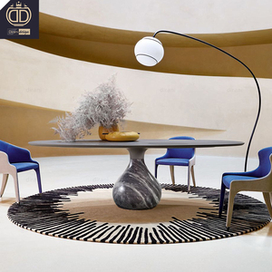 Table <span class=keywords><strong>à</strong></span> <span class=keywords><strong>manger</strong></span> ronde de luxe <span class=keywords><strong>moderne</strong></span> de conception italienne nouvelle, Gray Designer Aqua <span class=keywords><strong>Roche</strong></span> <span class=keywords><strong>Bobois</strong></span> - Product Image 1