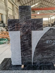 Design moderne funéraire Bahama bleu <span class=keywords><strong>granit</strong></span> pierre tombale pierre tombale <span class=keywords><strong>croix</strong></span> monument pierre tombale - Product Image 6