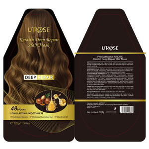 Masque capillaire réparateur en profondeur à la kératine UROSE 500g Répare les cheveux abîmés en profondeur - Product Image 2