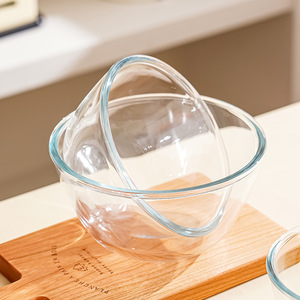 Ciotola in <span class=keywords><strong>Vetro</strong></span> Trasparente Grande e Liscia per Casa e Caffè, Ideale per Frutta, Insalata, Uso Quotidiano e Decorazione Tavola - Product Image 2