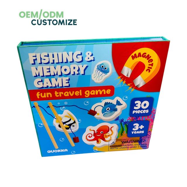 Magnetic Fishing & Memory Matching Game for Toddlers, 2 in 1 Ocean Animal Travel Game, Preschool Educational Learning Toy