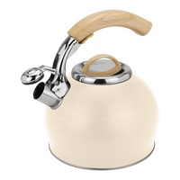 Nouveau design 3L couleur revêtement en acier inoxydable cuisinière sifflet bouilloire sifflement théière avec poignée en alliage de zinc