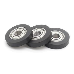 Roue de guidage à roulement en TPU enduit de polyuréthane silencieuse et résistante à l'usure 5*19.6*4mm, pièces d'équipement de manutention de matériaux pour convoyeur plat - Product Image 5