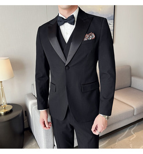 Traje <span class=keywords><strong>de</strong></span> Dos Piezas con Botones <span class=keywords><strong>para</strong></span> Hombre, Estándar Profesional, <span class=keywords><strong>para</strong></span> Bodas, Anfitriones <span class=keywords><strong>de</strong></span> Banquetes, Reuniones Anuales - Product Image 3