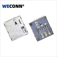 WECONN WL-SIM137-172 6PIN+1 H=1.37mm Connecteur de carte Nano SIM SMT Push-Push avec interrupteur de détection, personnalisable, type SFP