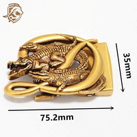 HORSE LOVE 35mm 00646 Boucle de ceinture automatique en métal style crocodile personnalisée pour homme/femme, style simple, couleur et design personnalisables