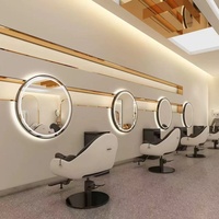 Miroir LED circulaire en verre pour salon de coiffure, idéal pour chambre, salon et usage commercial – Meilleures ventes
