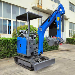 Mini-excavatrice sur chenilles bleue de 16 tonnes, équipement de terrassement pour chantier de construction - Product Image 3