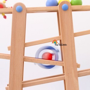 Faggio tedesco legno rapido auto da corsa scivolo in marmo gioco piccolo tutto in legno pazzo rapido ottovolante giocattoli educativi regalo di compleanno - Product Image 4
