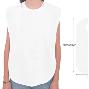 Ultra Fine Fiber Microfiber Material Elderly Bibs Adult Food Wiping Bibs TPU Waterproof Aprons - Product Image 2