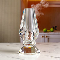 Vase carré moderne en cristal, en verre transparent K9 taillé à la main, petit modèle, pour chambre, bureau, banquet, centre de table de mariage, décoration intérieure