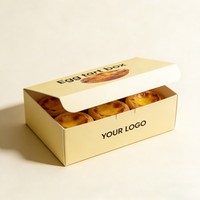 Boîte en gros pour tartelettes aux œufs, boîte personnalisée pour gâteaux de boulangerie, boîte en papier pour tartelettes aux œufs, emballage pour snacks et biscuits