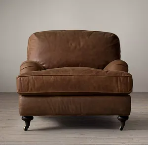 Sassanid Châu Âu lấy cảm hứng từ cổ điển sofa <span class=keywords><strong>Belgian</strong></span> cổ điển CuộN cánh tay ghế da - Product Image 2