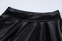 Robe mini plissée en cuir sexy pour femmes 2023 Clubwear Bodycon Col rond Fitness Nightclub Vente en gros