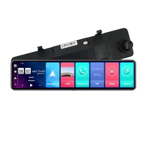 Caméra de tableau de bord pour voiture 12 pouces avec rétroviseur, 4G Android 8.1, double objectif, GPS, navigation, ADAS, Full HD 1080P, enregistreur vidéo pour voiture - Product Image 1