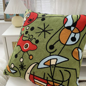 कस्टम बिल्ली तकिया कवर कला सजावट तकिया पैकिंग कवर कढ़ाई थ्रो तकिया कवर - Product Image 6