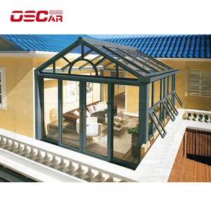 غرفة شمسية زجاجية كبيرة خارجية 4 مواسم قابلة للتمديد دفيئة فيكتورية شتوية حديقة فناء خلفي غرفة شمس - Product Image 3