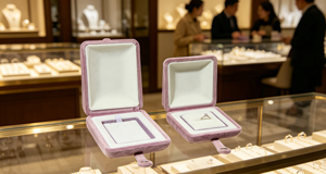 Boîtes à bijoux en velours écologiques haut de gamme multi-tailles avec fermeture magnétique, cadres en carton rigide, finition lisse, violet - Product Image 4
