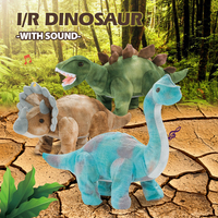 Oyuncak Brachiosaurus dolması peluş dinozor oyuncak çocuklar için uzaktan kumanda peluş kumaşlar yürüyüş oyuncak söylediklerinizi tekrarlayın