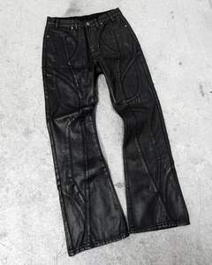 <span class=keywords><strong>Jeans</strong></span> da <span class=keywords><strong>Uomo</strong></span> di Alta Qualità con Multipli Cuciture Cerate Vestibilità Regolare Stile Street Hip Hop Slim <span class=keywords><strong>Jeans</strong></span> Hommes Nero Lavato <span class=keywords><strong>Jeans</strong></span> a Zampa per <span class=keywords><strong>Uomo</strong></span> - Product Image 1