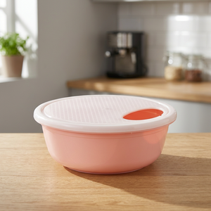 CATEEM MRD439 – Hachoir multifonctionnel rose style européen avec couvercle alvéolé, pour usage domestique, en plastique non toxique, antibactérien et durable - Product Image 3
