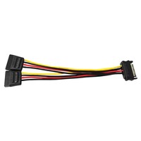 Cable adaptador de alimentación IDE a SATA, divisor macho de 15 pines a doble hembra de 15 pines para fuente de alimentación HDD/SSD