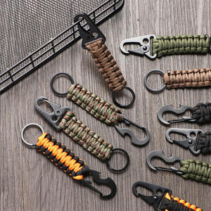 Tali Paracord untuk Berkemah, Perlengkapan Bertahan Hidup, Pembuka Botol, Gantungan Kunci Outdoor, Carabiner - Product Image 4