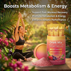Mezcla de Bebida con Sabor a Fresa y Açaí, con Berberina, Cromo, 5-HTP, Yerba <span class=keywords><strong>Mate</strong></span>, Magnesio, Fabricación OEM - Product Image 2