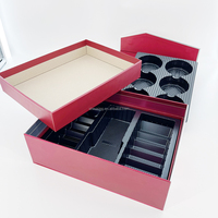 Boîtes d'emballage alimentaire pour petite entreprise boîte en papier magnétique en carton rigide pliable de luxe avec plateau en plastique boîte cadeau personnalisée