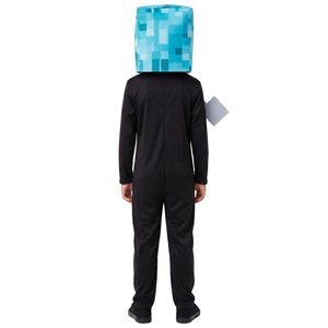 Costume d'épée de diamant Minecraft pour enfants, tenue de cosplay pour garçons, tenue de performance 45 cm, design pixel bleu - Product Image 4