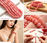 Vente en gros de perles ovales plates en porcelaine YUZHU YZ-38-21 5*8mm, faites à la main, colorées, finition brillante, élégantes, pour la fabrication de bijoux