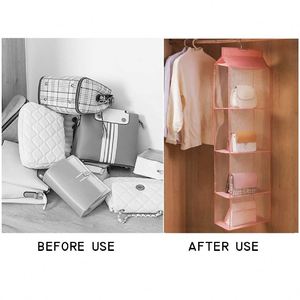 Organizador de Bolsos y Carteras de 6 Niveles, Resistente al Polvo, con 2 Ganchos Duraderos, en Oferta - Product Image 3