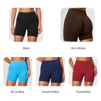 NCLAGEN Short de sport sans couture pour femme, effet push-up, compression, séchage rapide, évacuation de l'humidité, pour yoga et fitness