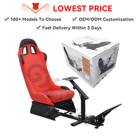 GY036 Support de simulateur de course Chaise de jeu vidéo Cadre de siège de course Cockpit professionnel pour Logitech G27 Thrustmaster T300 T150 RS