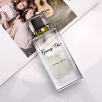 Parfums de classe à la fragrance longue durée, parfums originaux à l'odeur agréable, parfum pour femme à la fragrance longue durée avec couvercle carré en acrylique