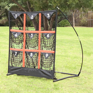 <span class=keywords><strong>9</strong></span>-Bolsillo de béisbol Softball <span class=keywords><strong>Pitching</strong></span> Strike Zone Target Batting <span class=keywords><strong>Net</strong></span> con respaldo para golpear la práctica de bateo de captura - Product Image 4