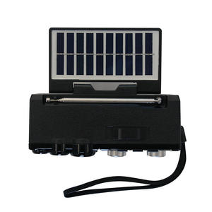 Solar Powered AM FM SW Multi Band Portable Radio With Built In Speaker And <b>Rechargeable</b> <b>Battery</b> For Outdoor Use - Product Image 2
