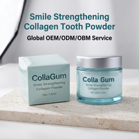 Poudre dentifrice au collagène probiotique personnalisée ODM pour des gencives saines et un blanchiment des dents, support de marque privée, usine OEM
