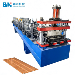 カスタムアルミ屋根パネル金属建材ソフィット製造機デッキストリップ天井生産ラインPLCモーター - Product Image 1