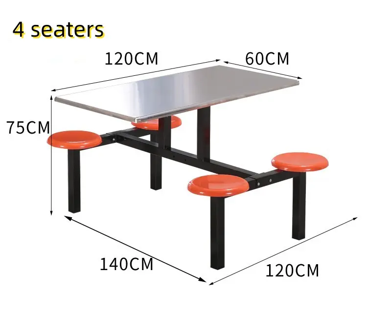 Tavoli e sedie per mensa scolastica universitaria di buona qualità tavolo da pranzo e sgabello per mensa da venditori verificati