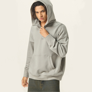 High Quality Men's Oversized Cotton <b>Sweatshirt</b> Quarter Zip Casual Hoodie Thick Blank Streetwear OEM Hooded Collar for Autumn - Product Image 2